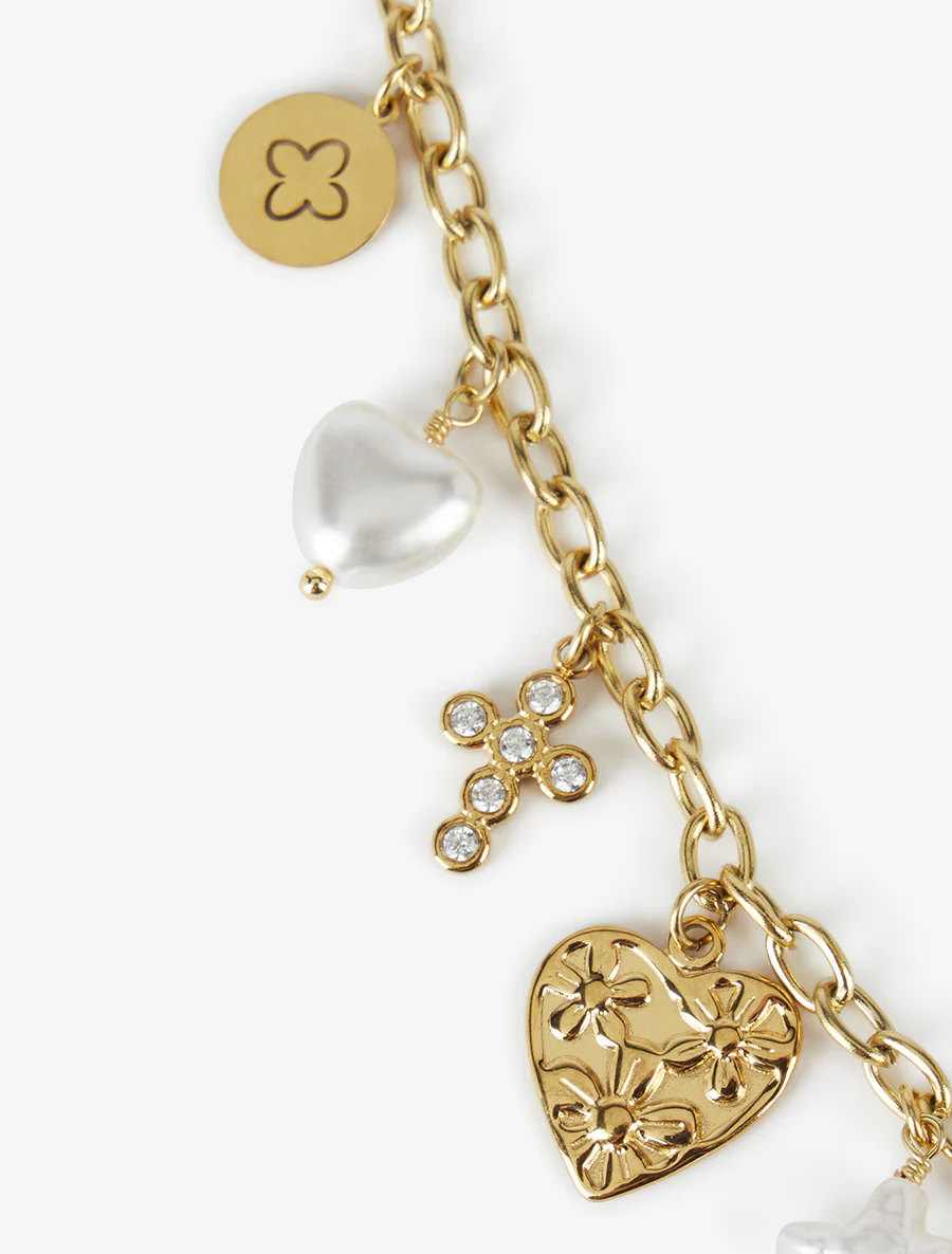 Hartjes bedelketting - Goud - Image 3