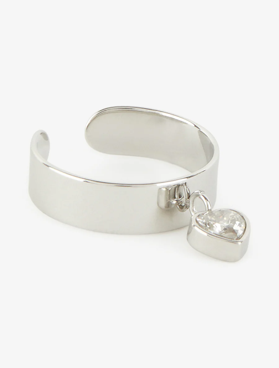 Hartvormige ring in zirkonia - Geld - Image 2