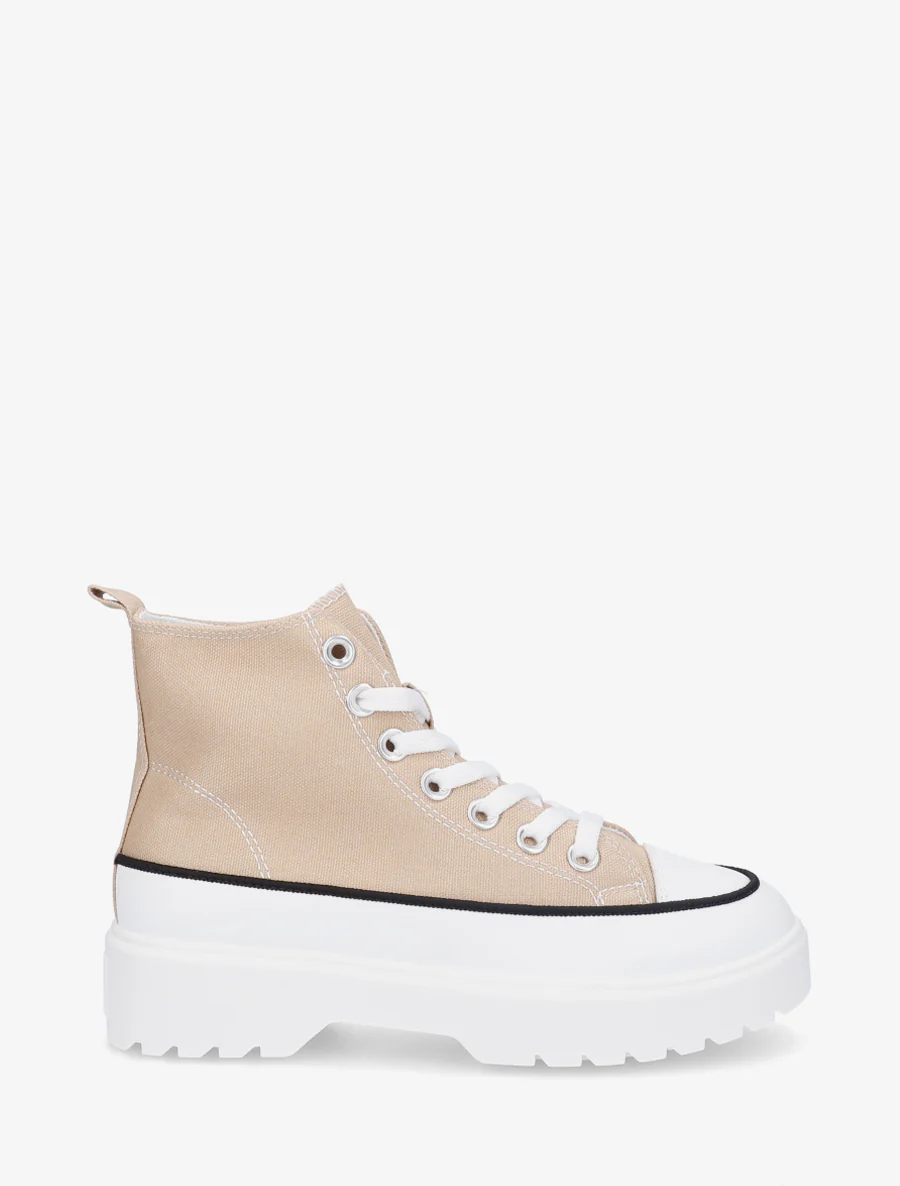 Hoge sneakers van stof met een geprofileerde zool - Mol