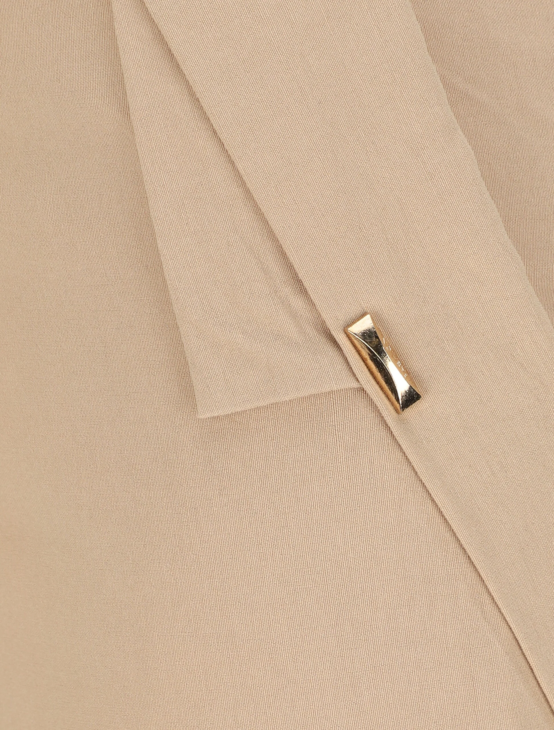 Hoge taille Bermuda eenkleurig - Kameel - Image 3