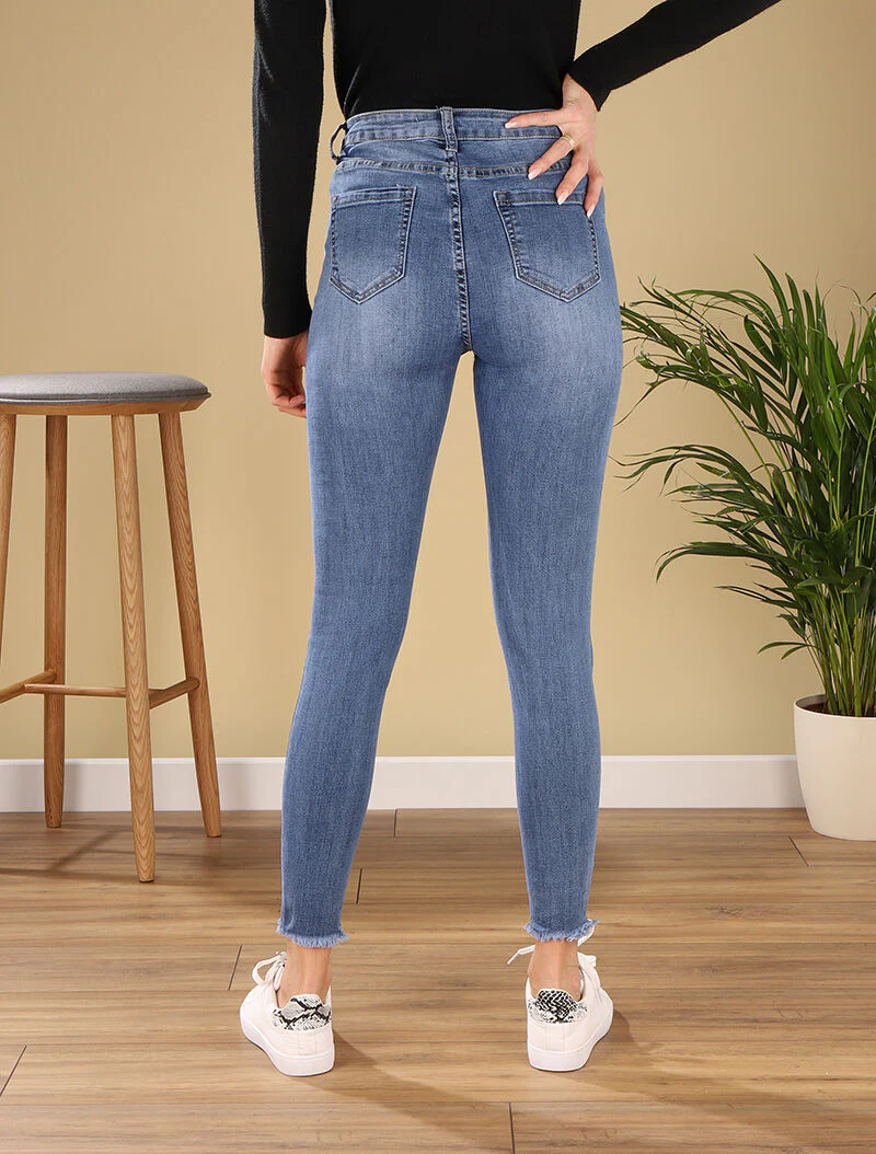 Jean met hoge taille - blauw denim - Image 2