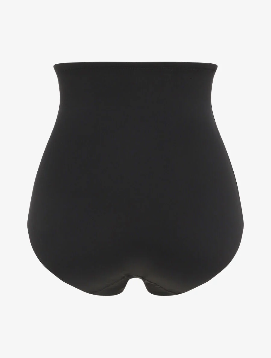 Hoge taille corrigerende slip in kant - Zwart - Image 2