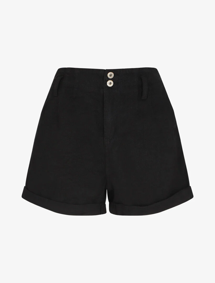 Hoge taille korte trap - Zwart