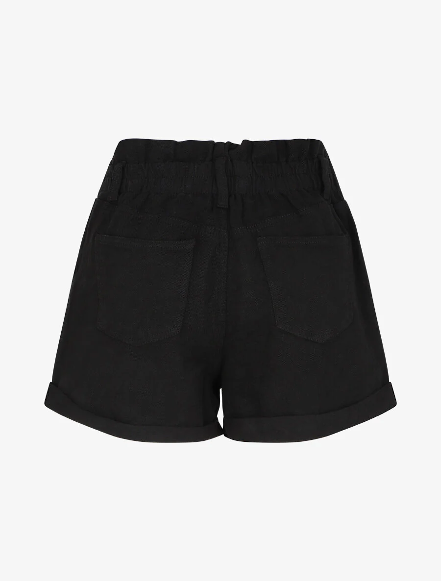 Hoge taille korte trap - Zwart - Image 2