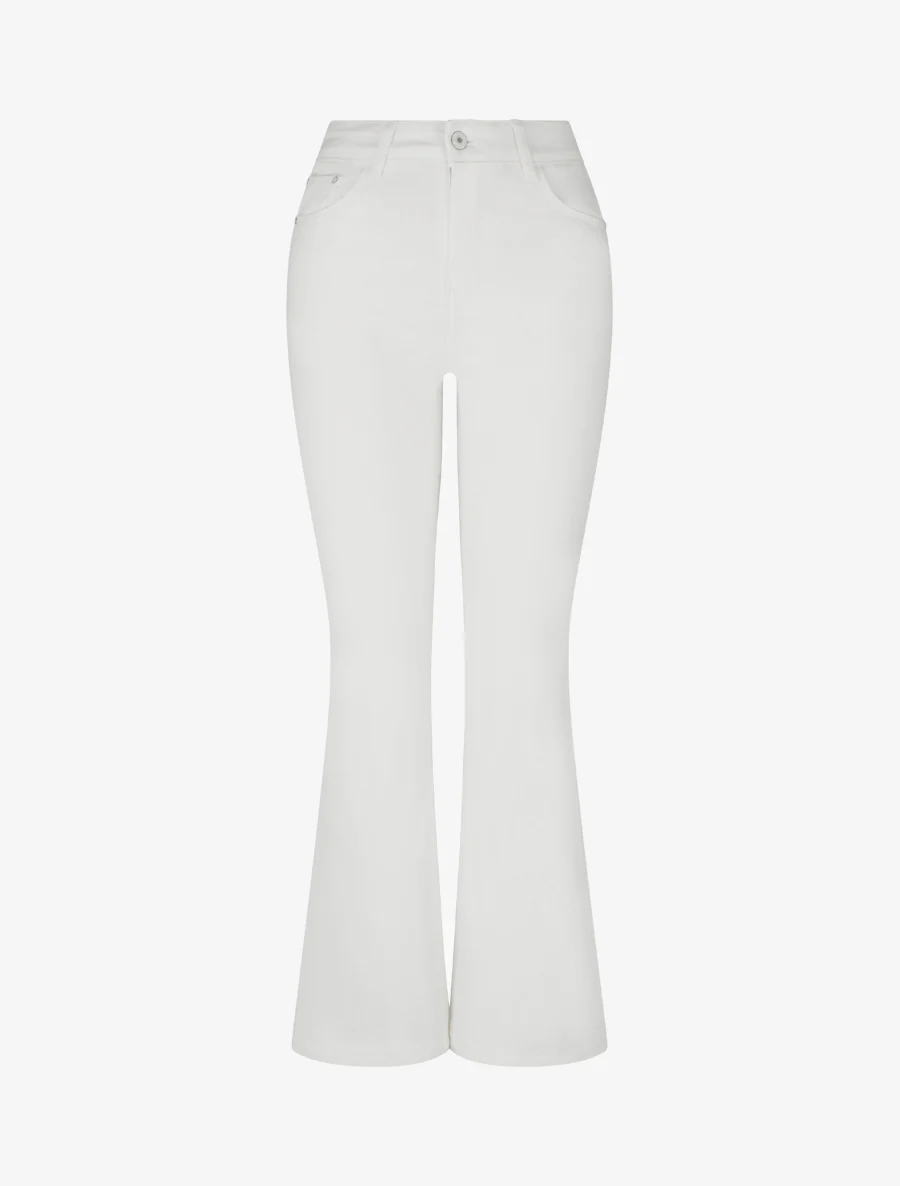 Hoge taille push-up flared jeans - Wit