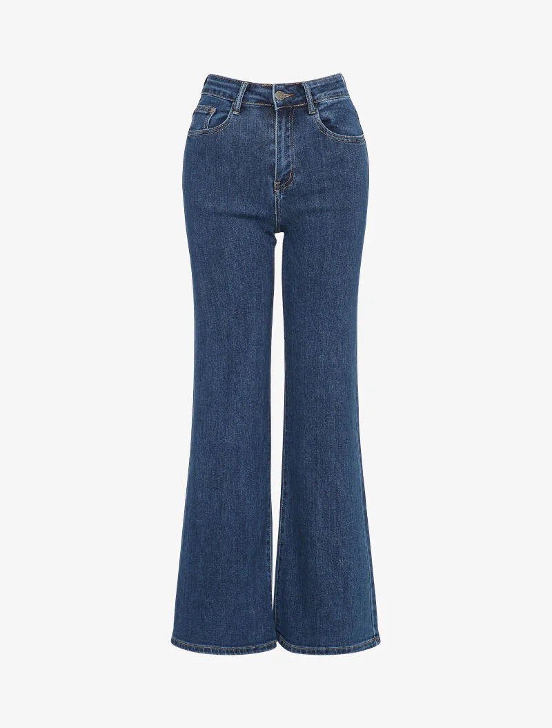Jean met hoge taille - Blauw denim