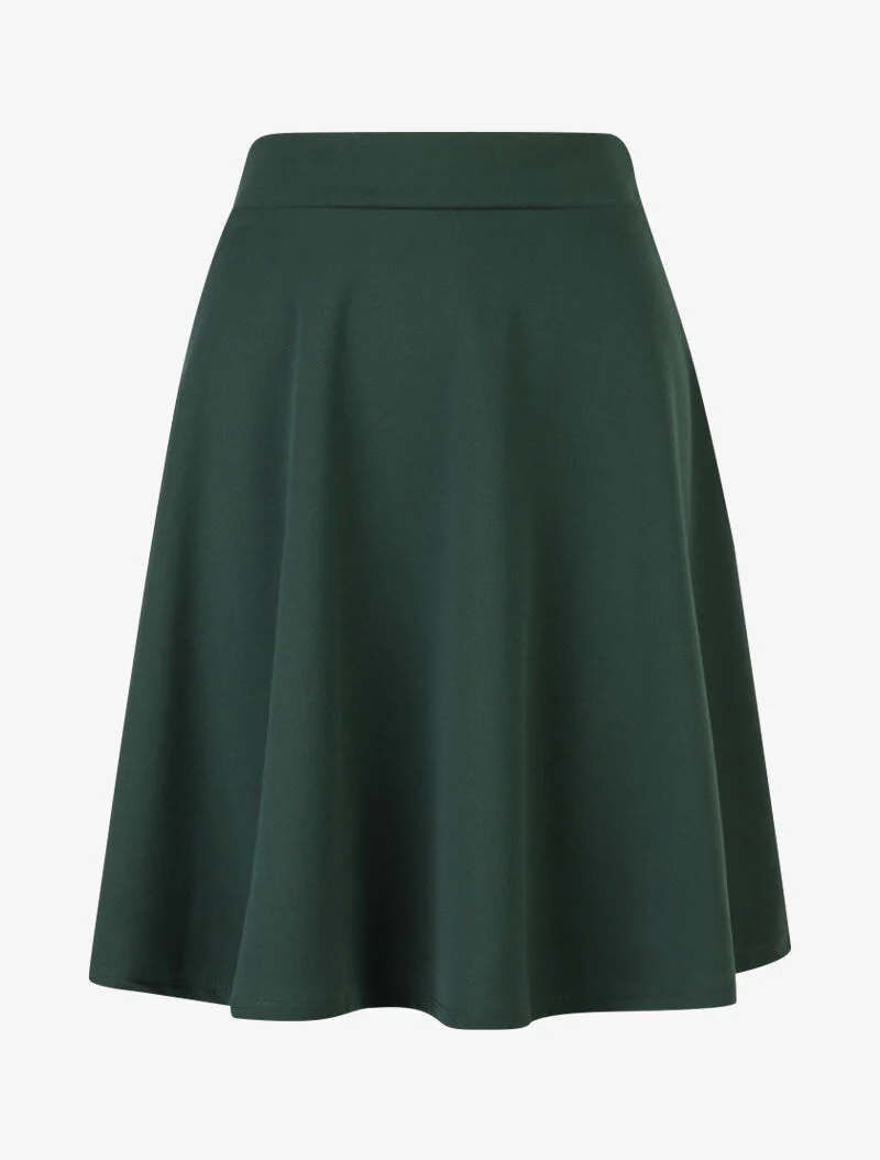 A-lijn rok met hoge taille - groen