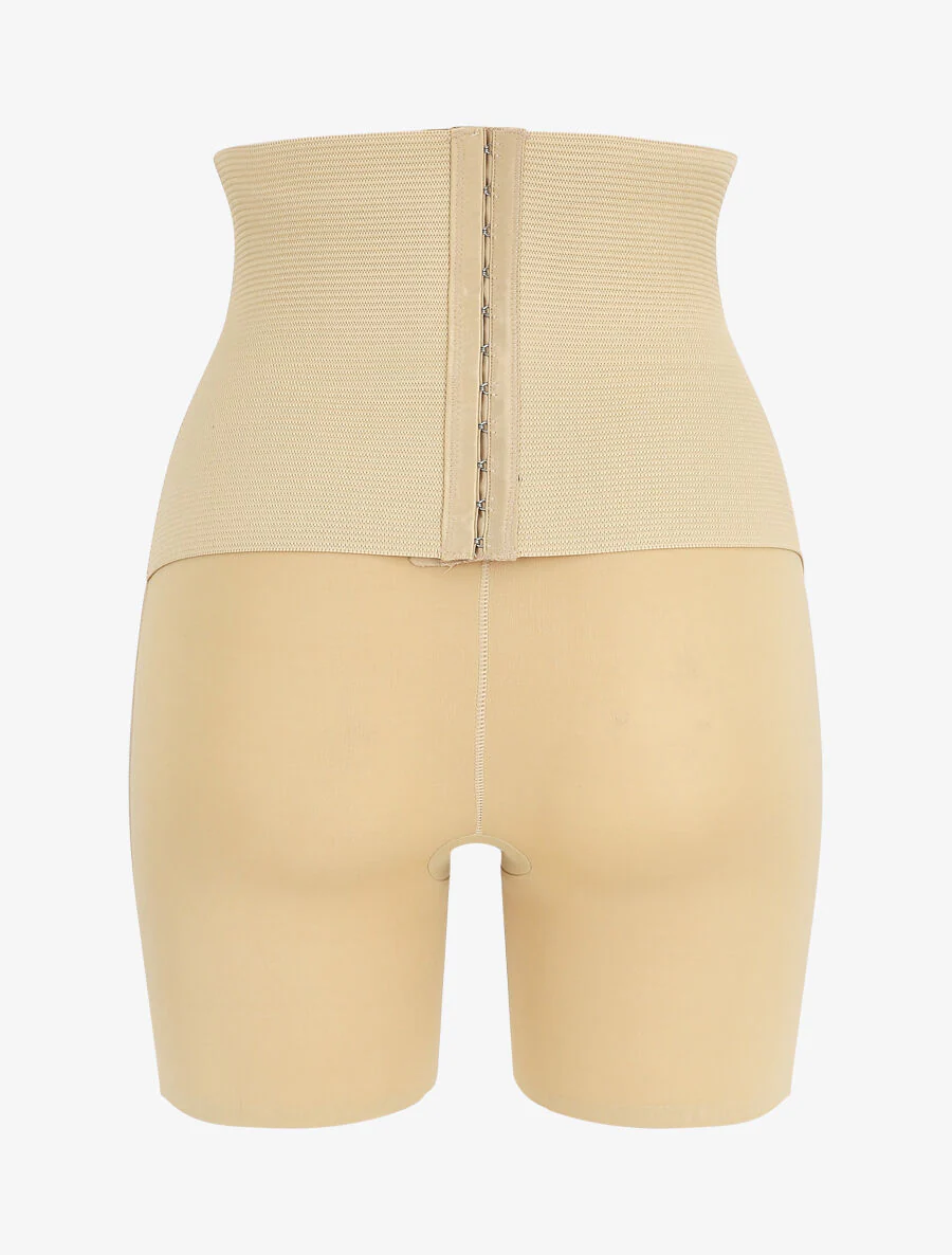 Hoge taille shapewear short - Beige - Image 2