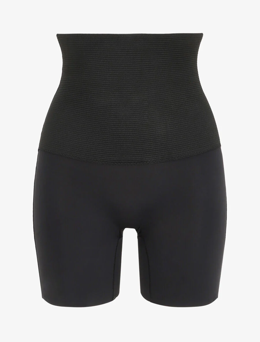 Hoge taille shapewear short - Zwart