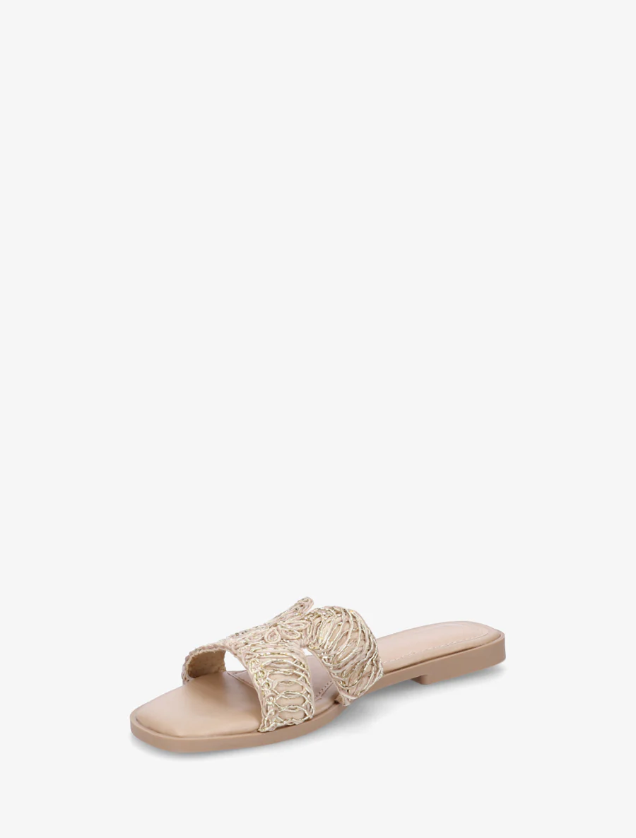 Imitatieleren sandalen met iriserend detail - Mol - Image 3