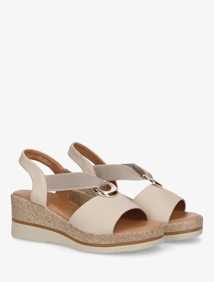 Instapsandalen met sleehak van imitatieleer - Mol - Image 4