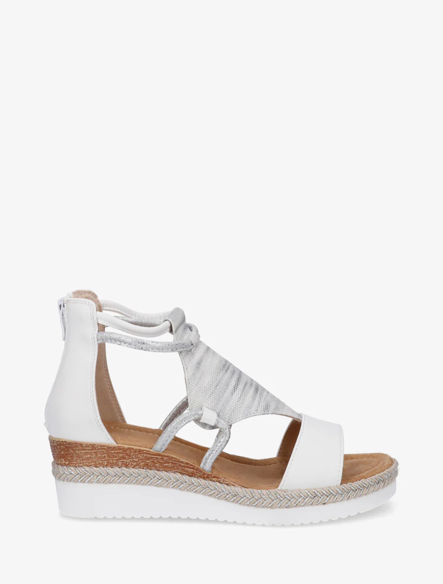Iridescent sleehak sandalen - Wit