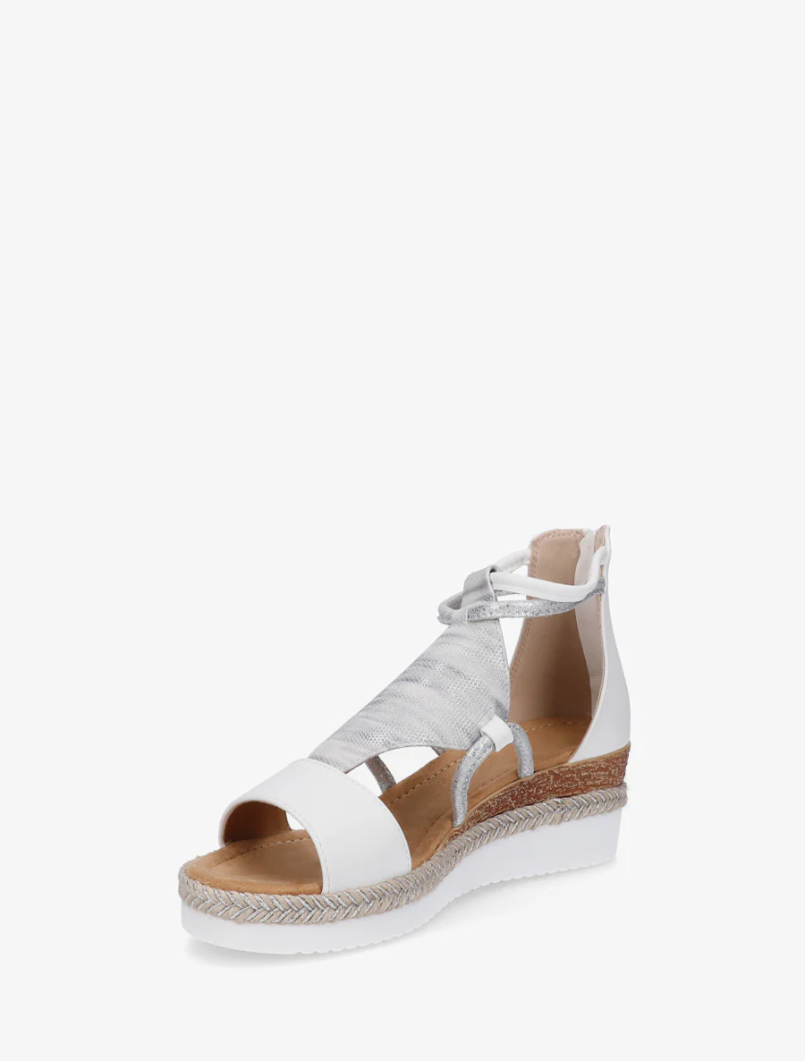 Iridescent sleehak sandalen - Wit - Image 3