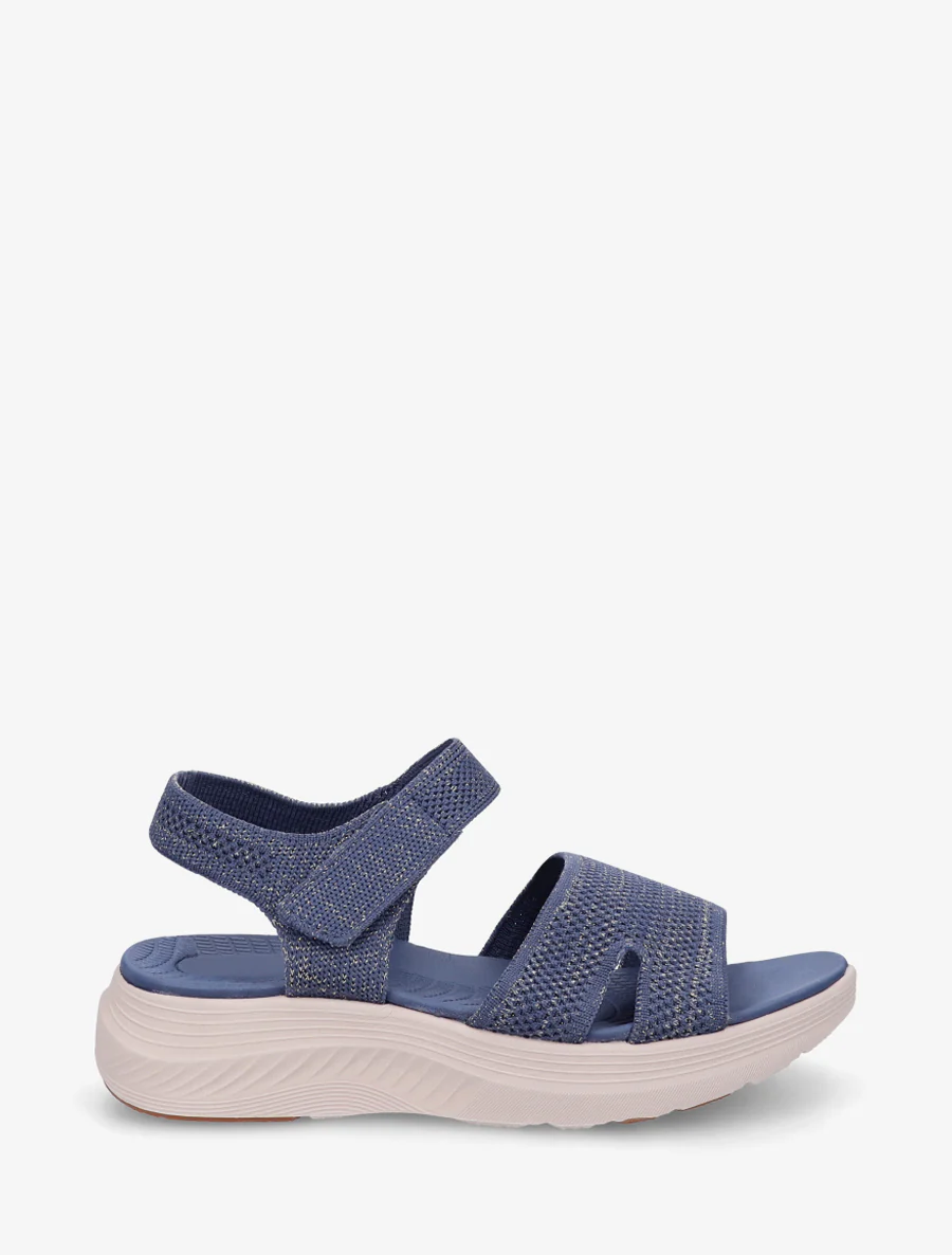 Iridescente sandalen met klittenband - Donkerblauw
