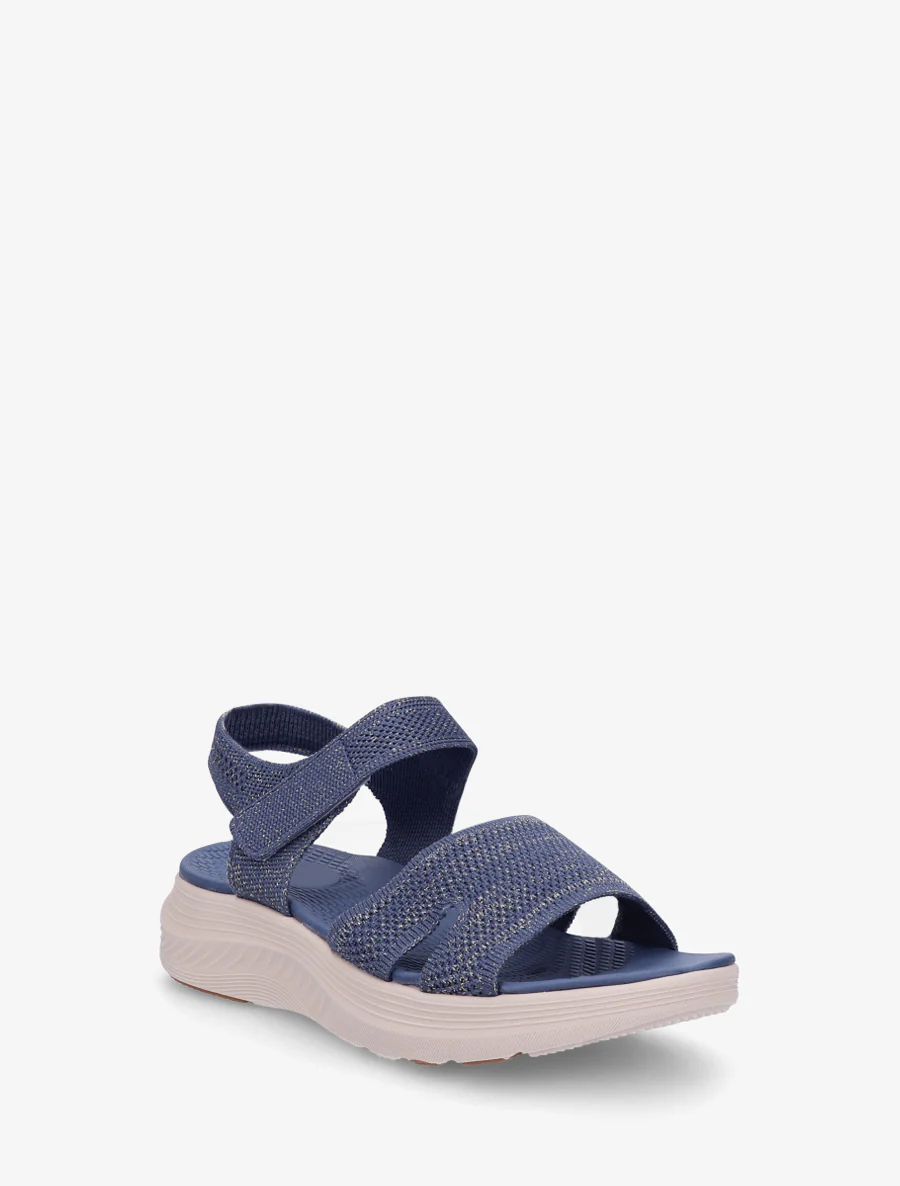 Iridescente sandalen met klittenband - Donkerblauw - Image 2