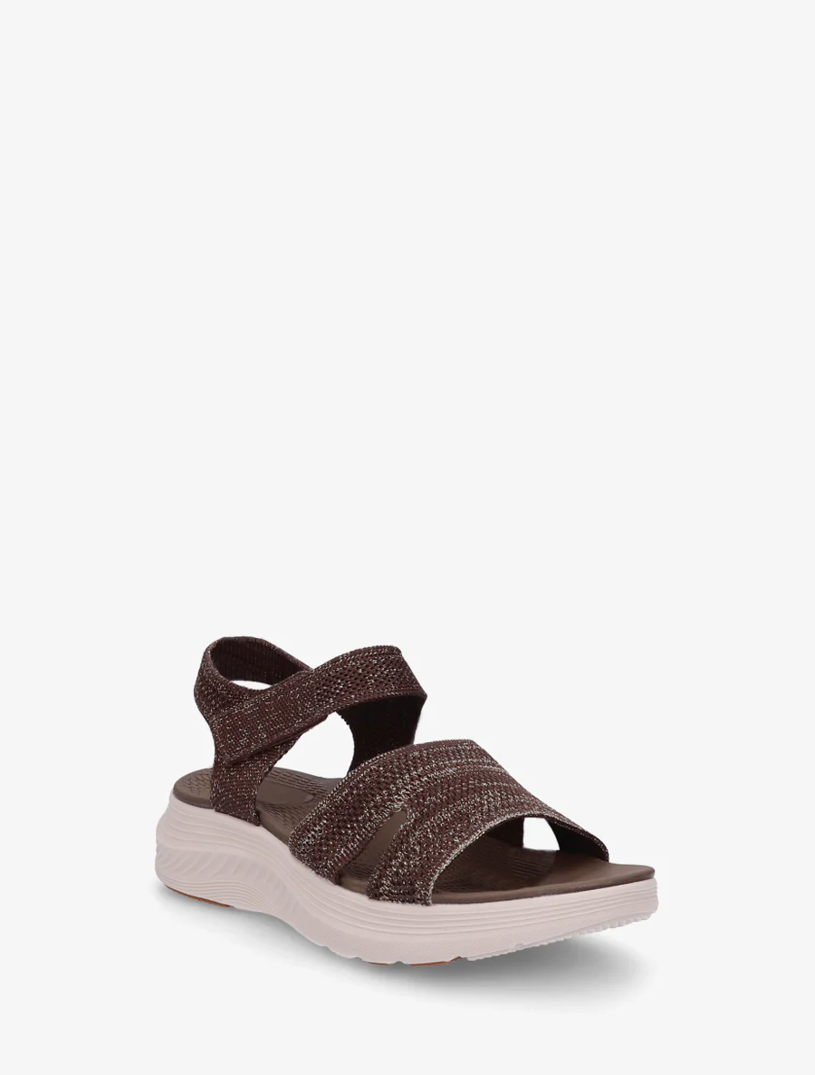 Iridescente sandalen met klittenband - Bruin - Image 2