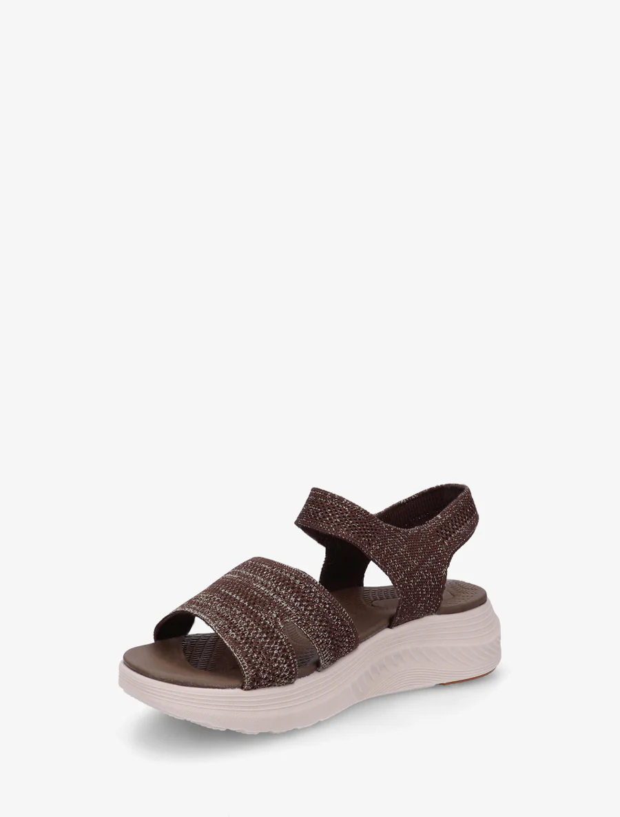 Iridescente sandalen met klittenband - Bruin - Image 3