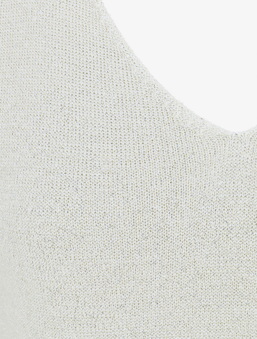 Iriserende mesh tanktop - Beige - Image 3