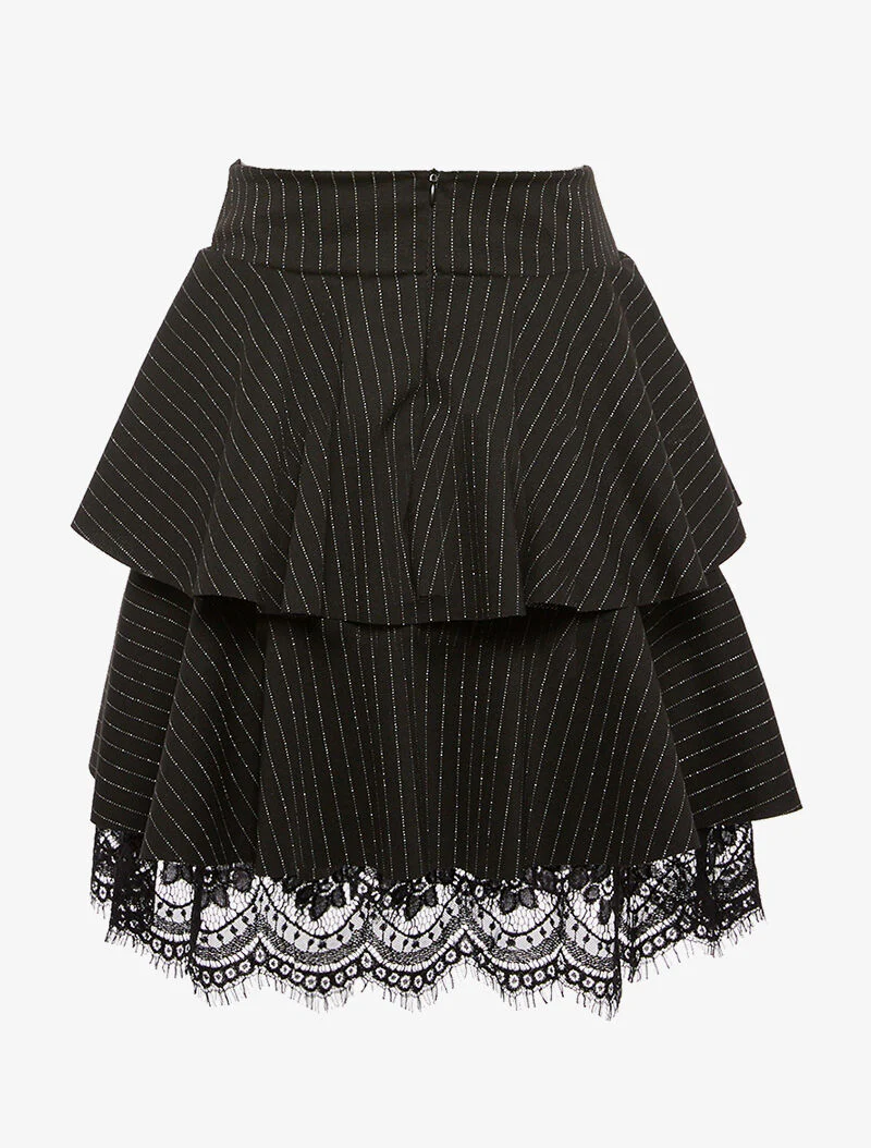 Iridescente rok en kant - zwart - Image 2