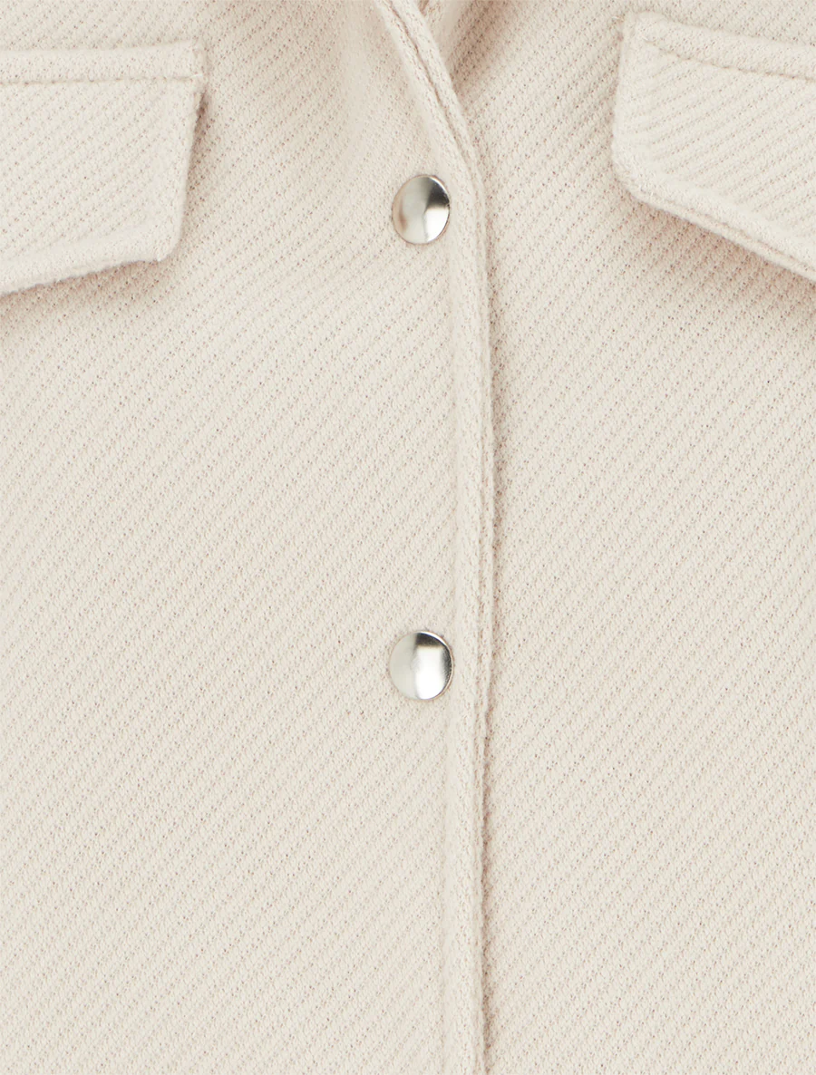 Jas met knoopsluiting en klepzak - Beige - Image 3