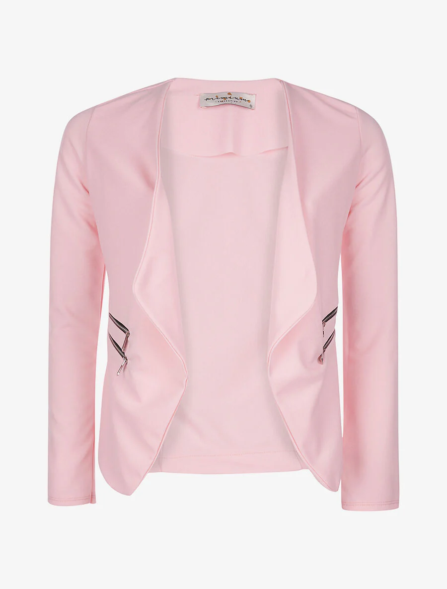 Jas met dubbele ritszakken - roze