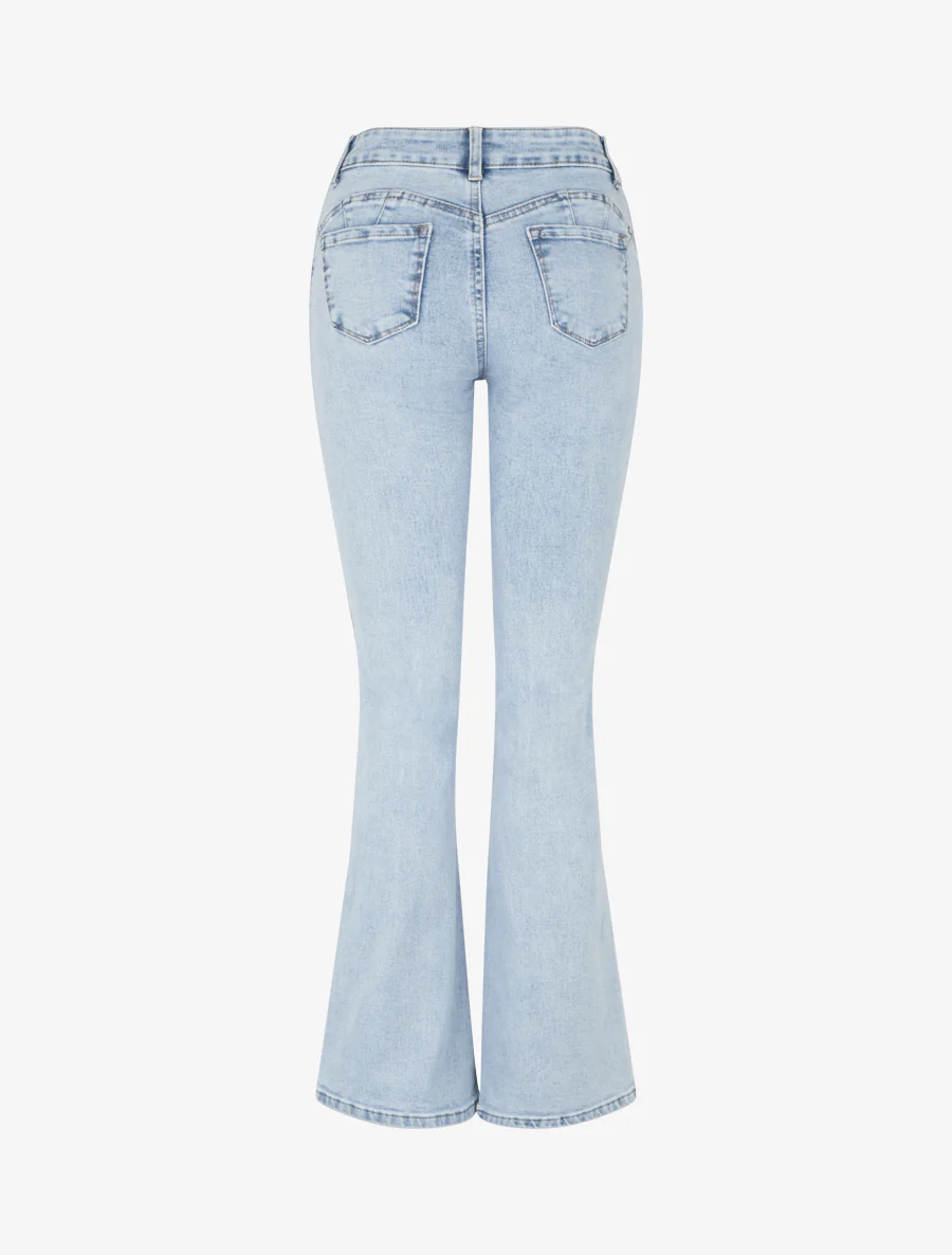 Jean bleached push-up flare model - Lichtblauw - Image 2