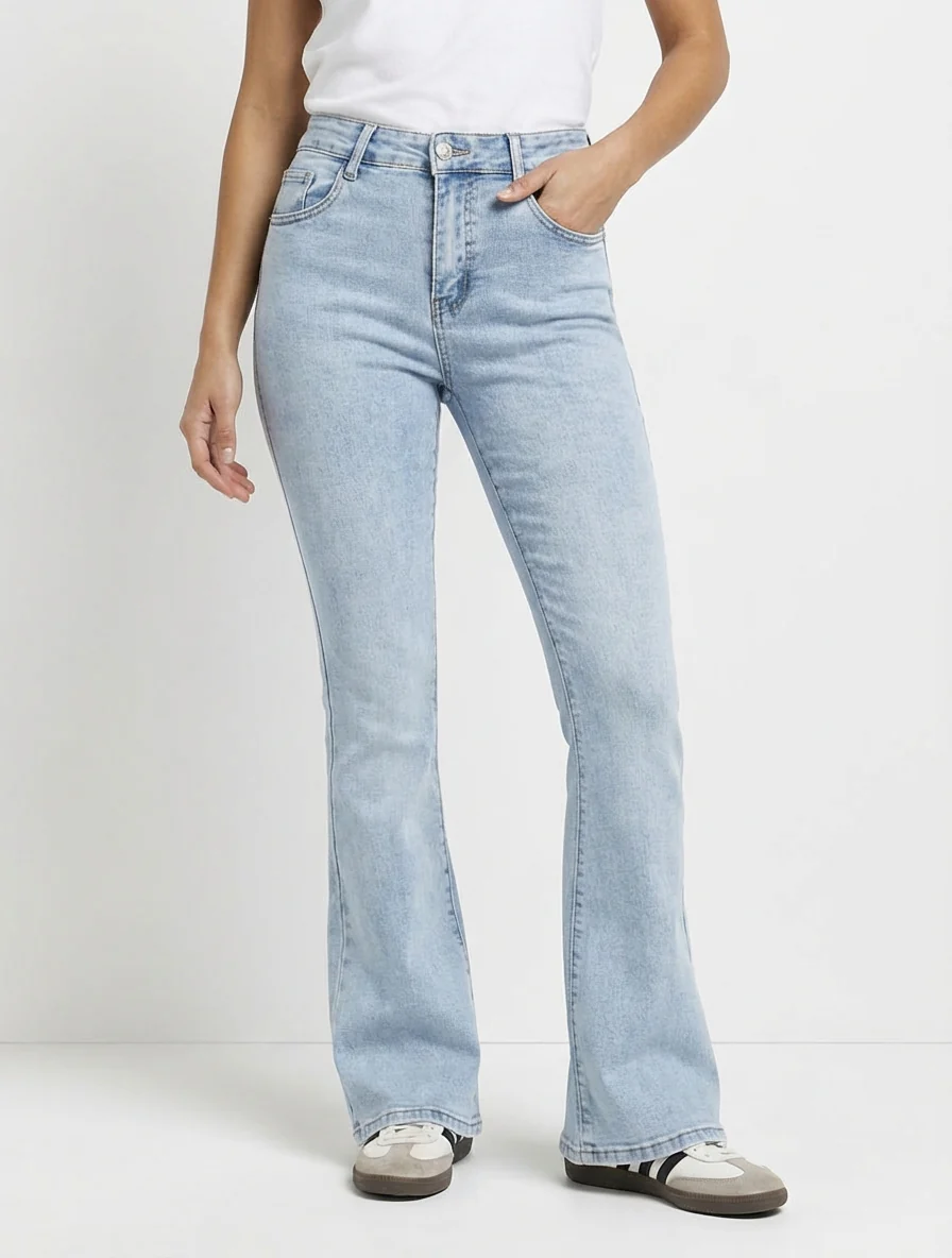 Jean bleached push-up flare model - Lichtblauw - Image 4