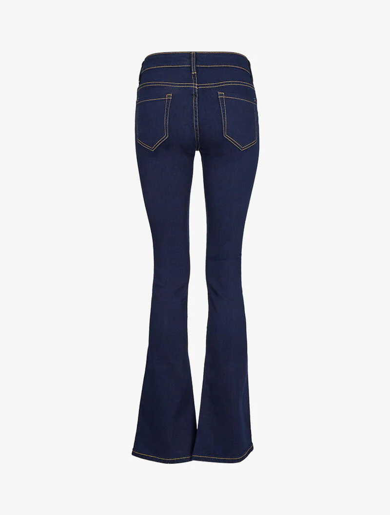 Jean bootcut met zichtbare stiksels - Blauw - Image 4