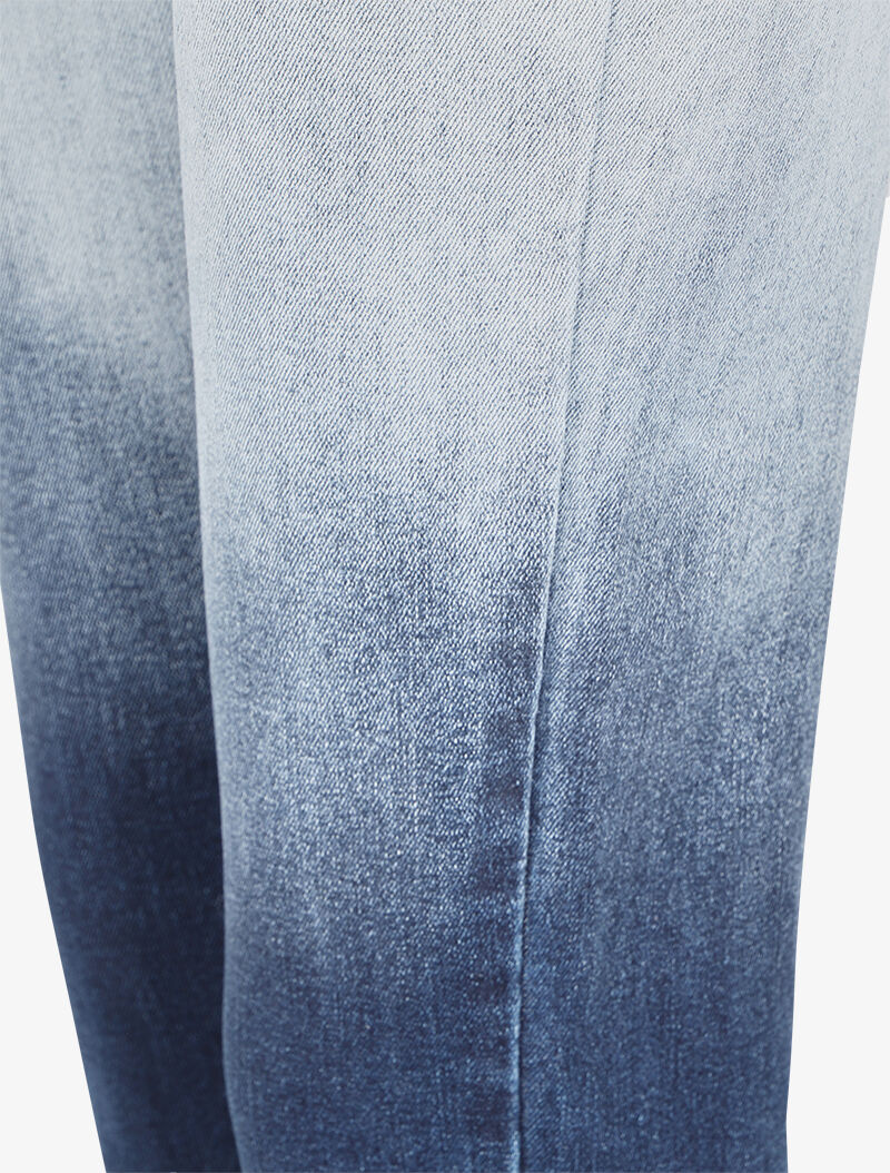 Jean boyfriend met verouderd effect - Blauw denim - Image 3