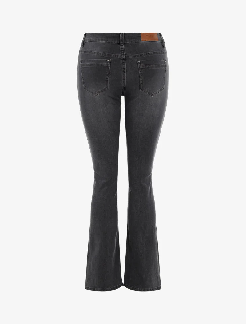 Casual flare jeans met hoge taille - antraciet - Image 2