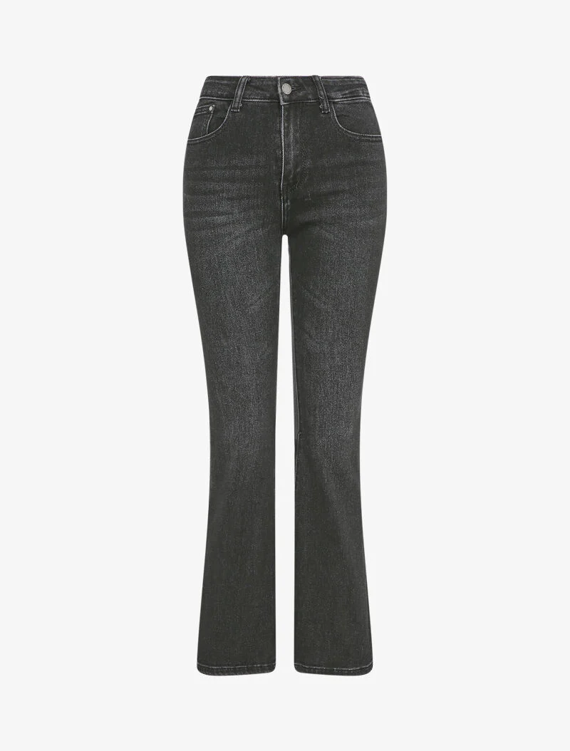 Licht vervaagde flare jeans - Donkergrijs