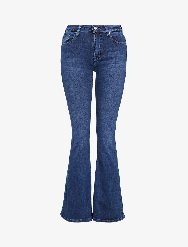 Jean flare licht verwassen - Blauw denim