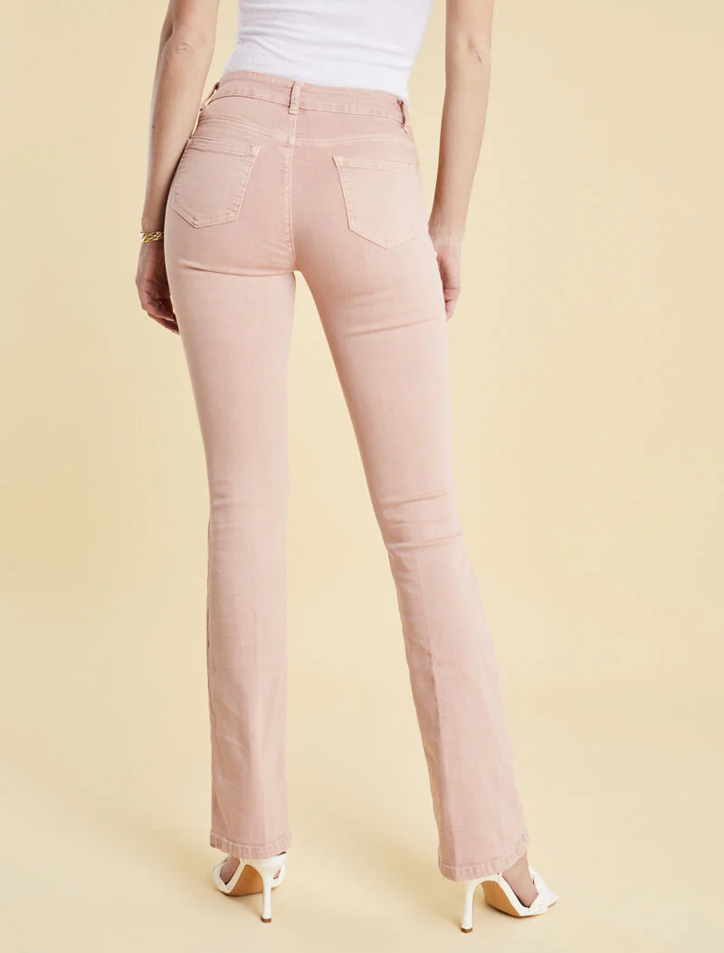 Jean flare effen - oudroze - Image 2