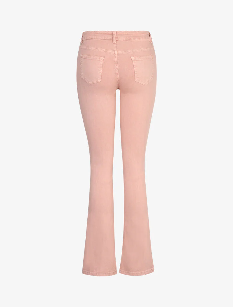 Jean flare effen - oudroze - Image 4