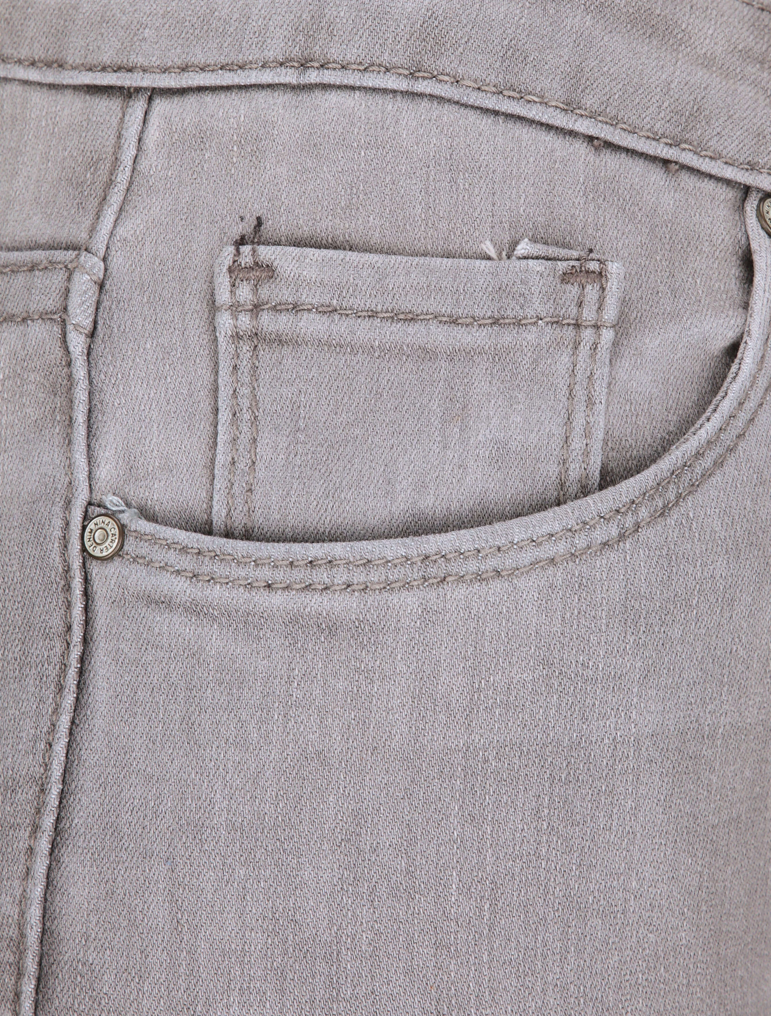Jean flare effen hoge taille - Lichtgrijs - Image 3