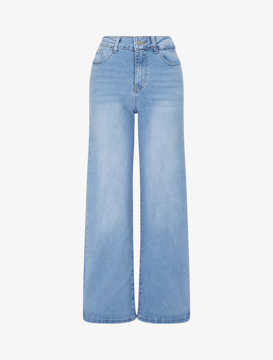 Jean high-waist push-up - Lichtblauw