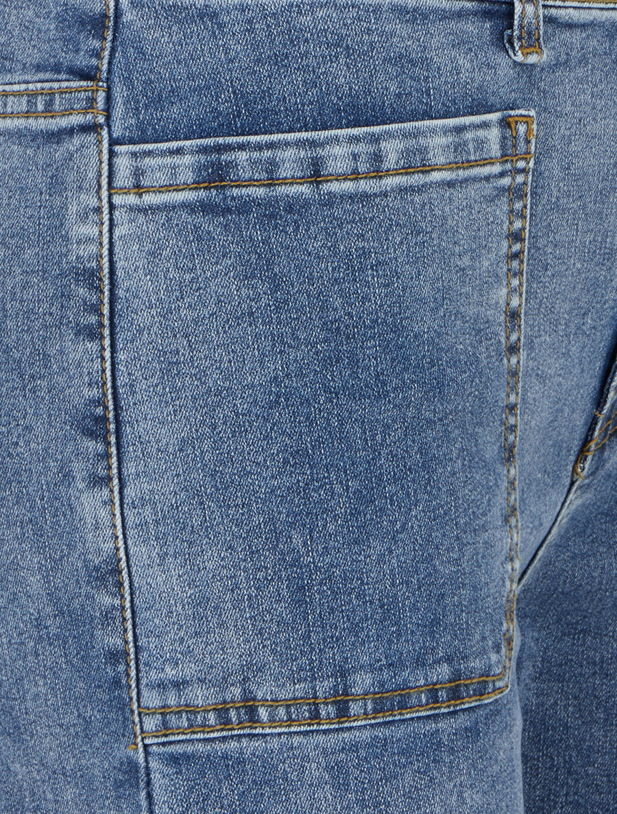 Jean met 4 zakken rechte pijp - Blauw - Image 3