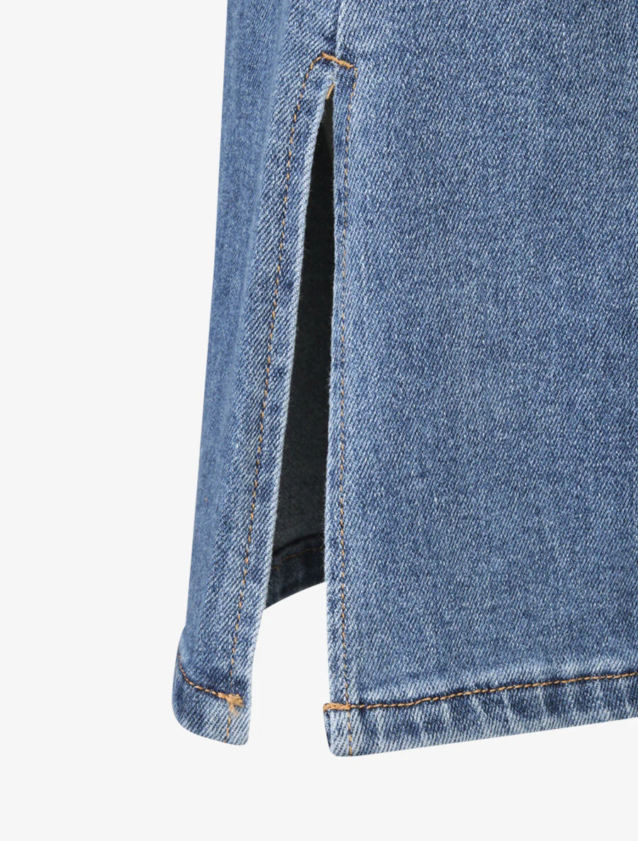 Jean met gespleten randen - Blauw - Image 3