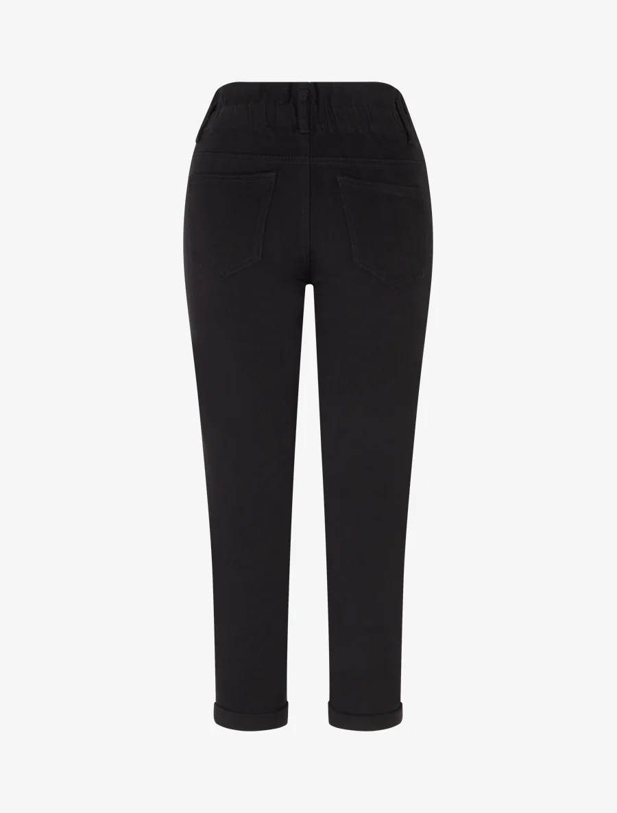 Jean met hoge elastische taille - Zwart - Image 2