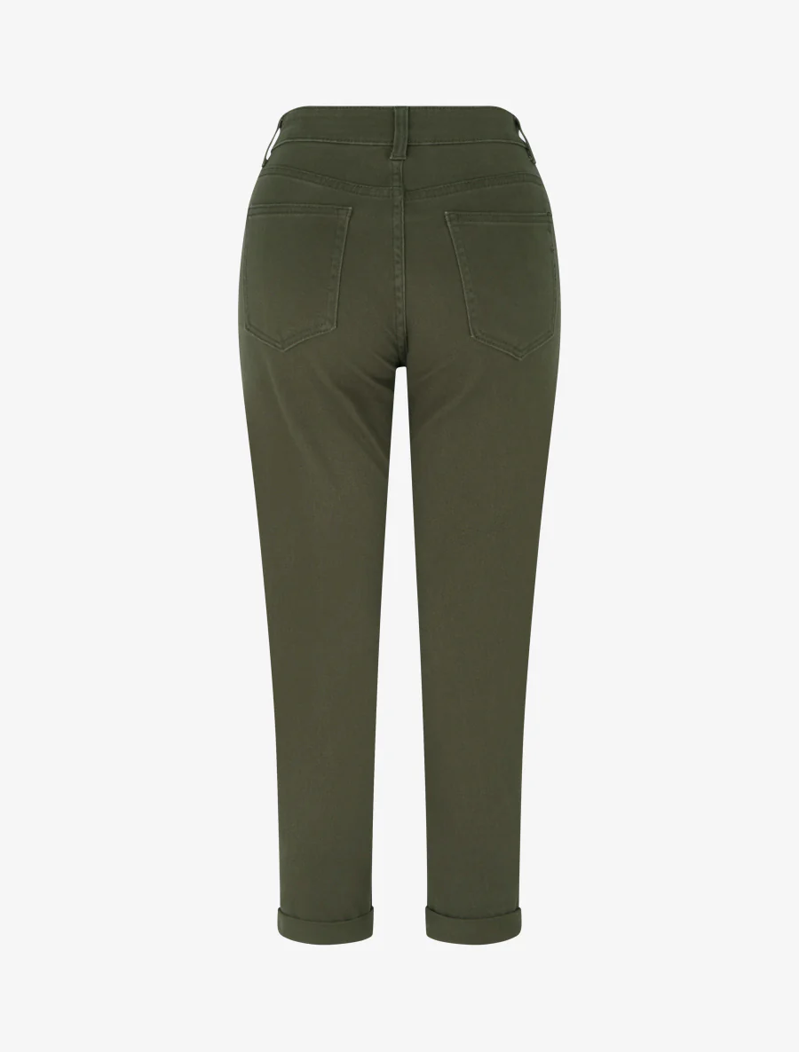 Jean met hoge taille - Kaki - Image 2