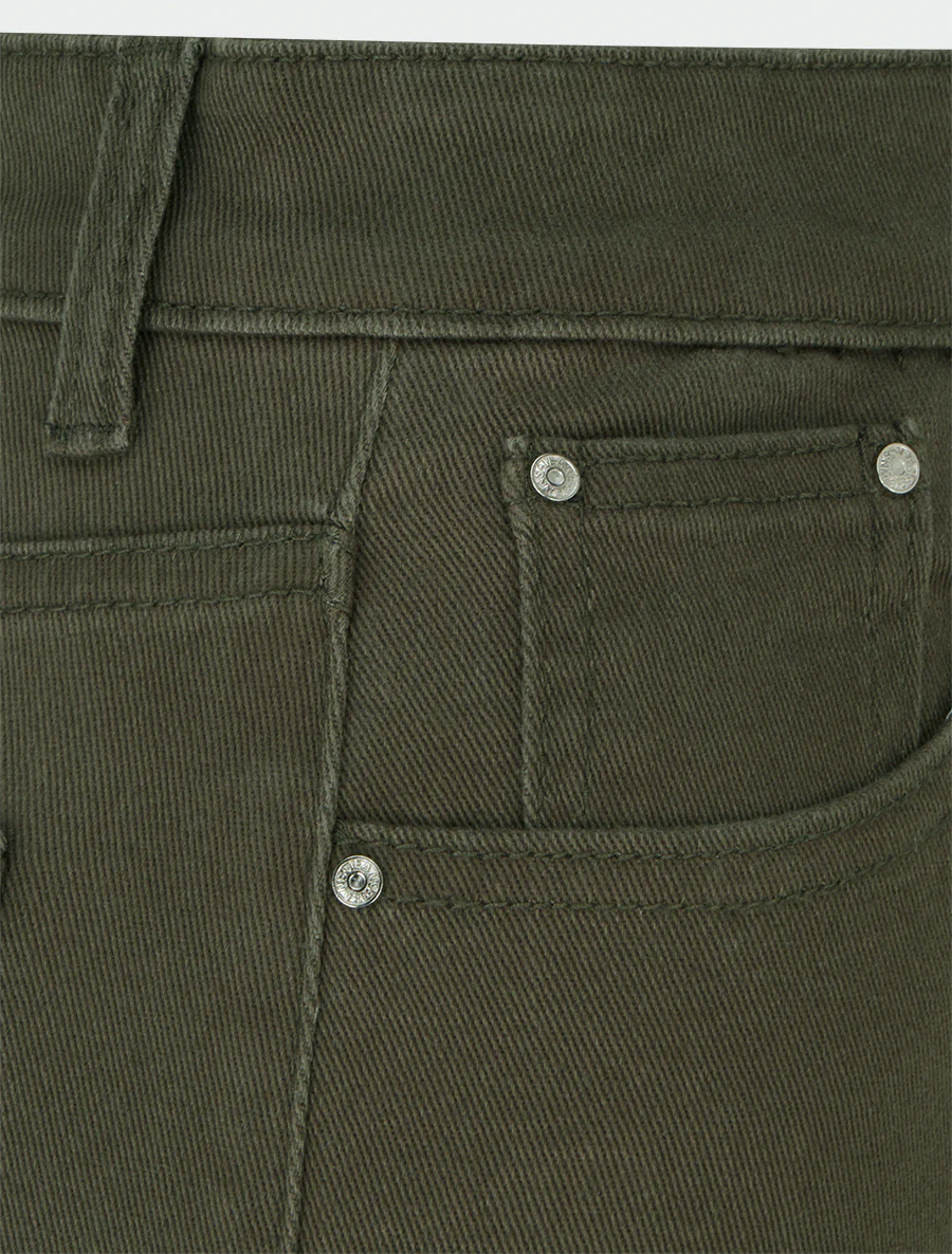 Jean met hoge taille - Kaki - Image 3