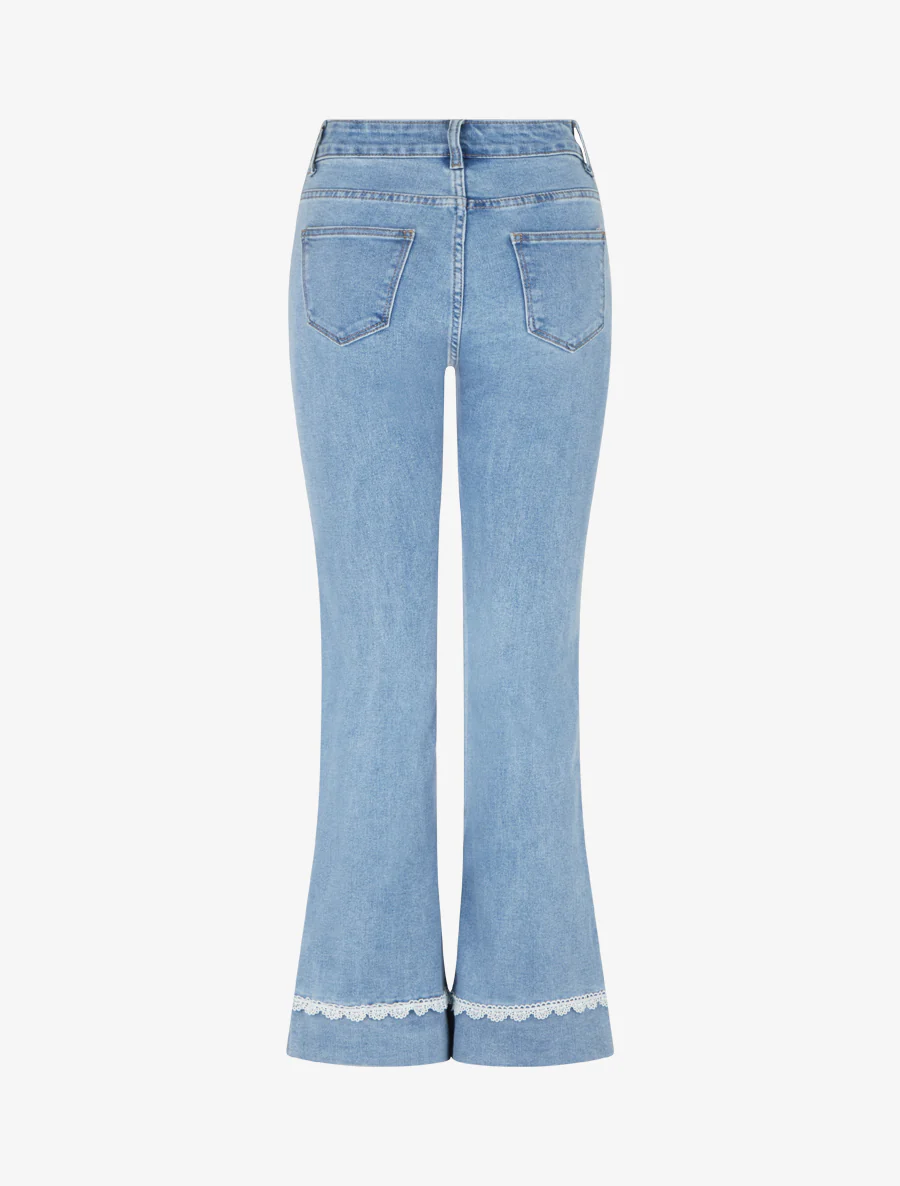 Jean met kanten details - Blauw - Image 2