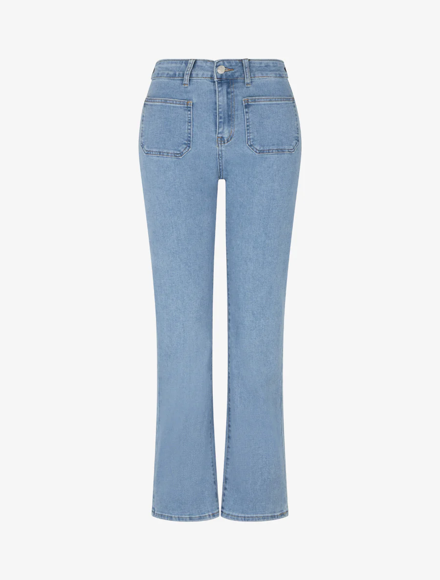 Jean met rechte pasvorm - Blauw