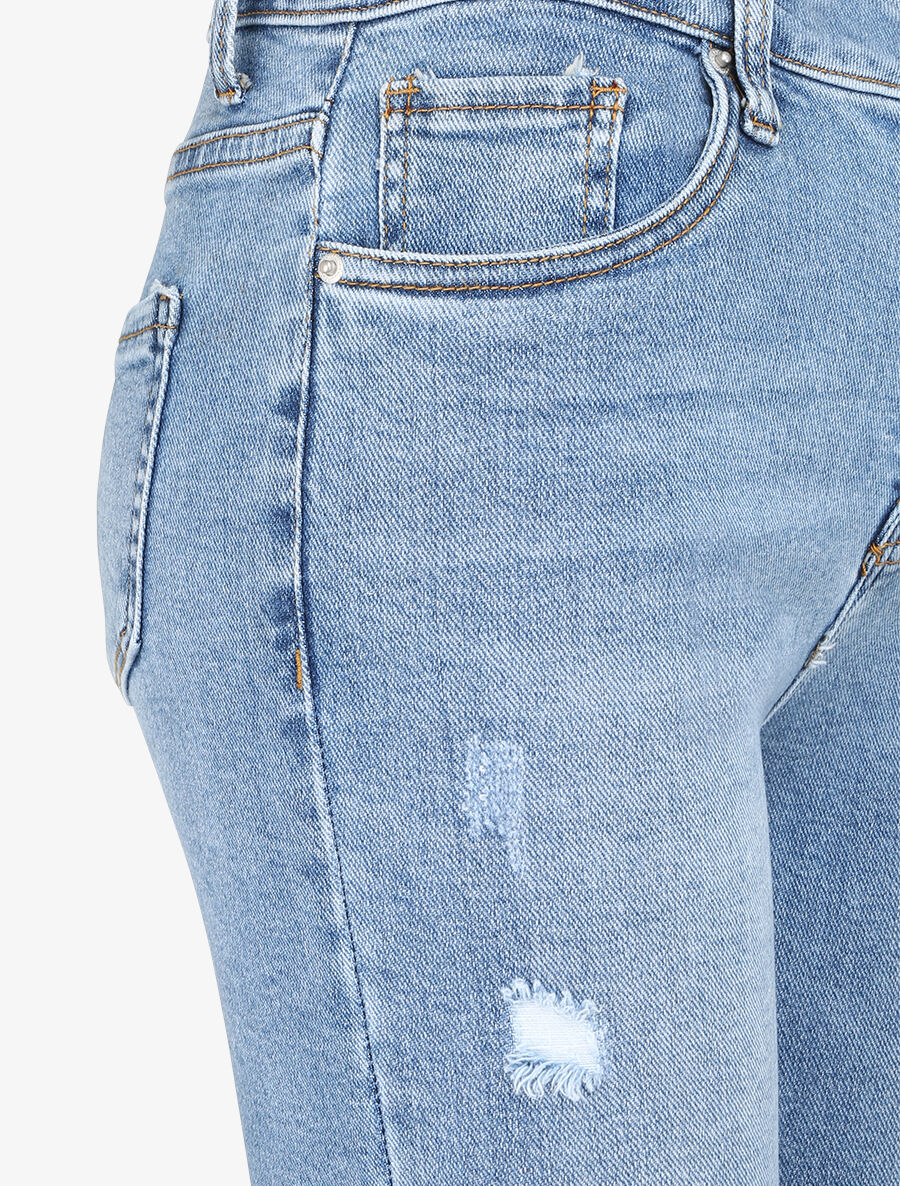 Jean met scheuren - Blauw denim - Image 3