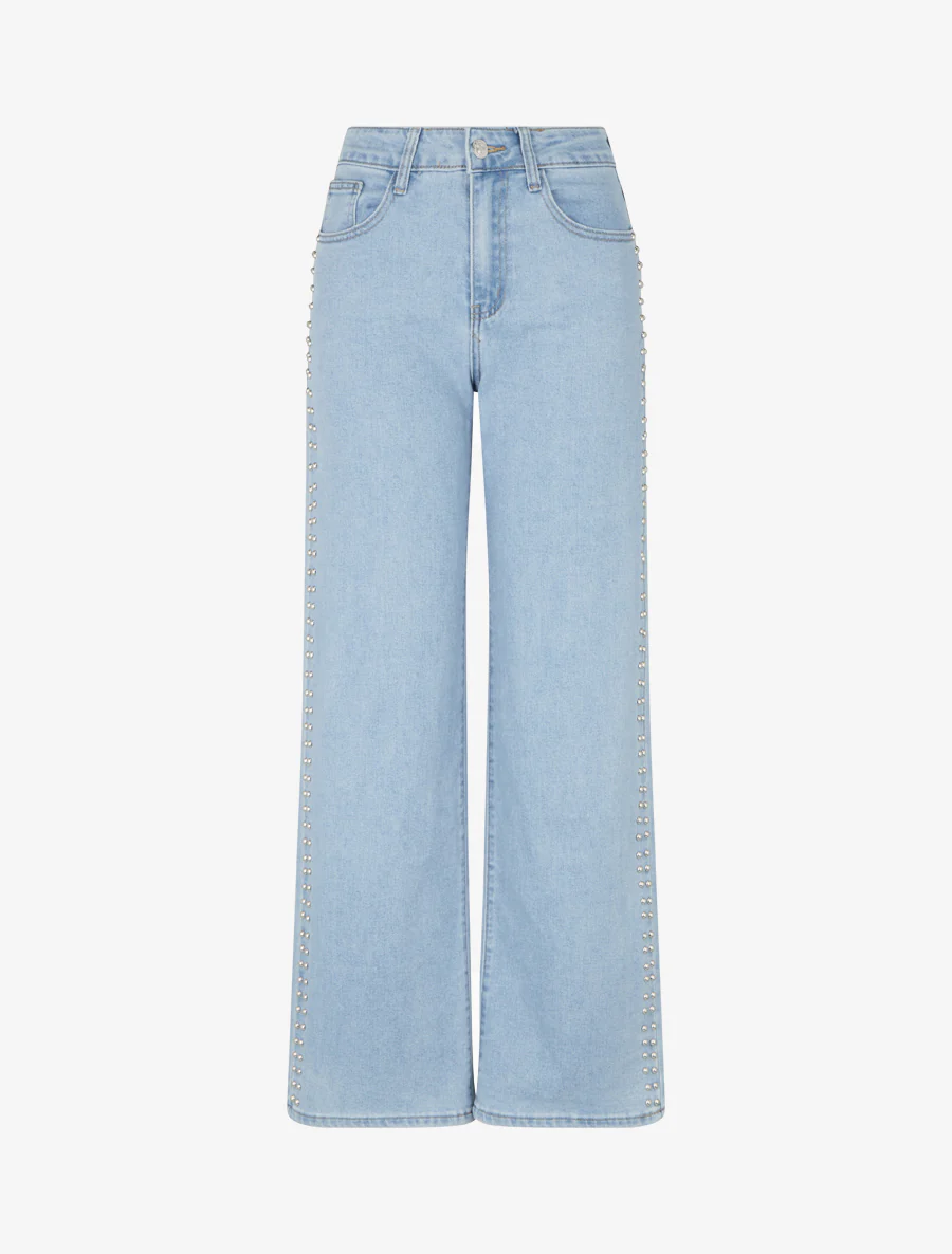 Jean met studs - Blauw