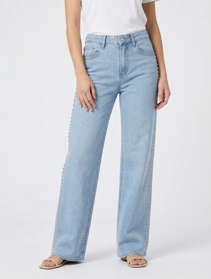 Jean met studs - Blauw - Image 4