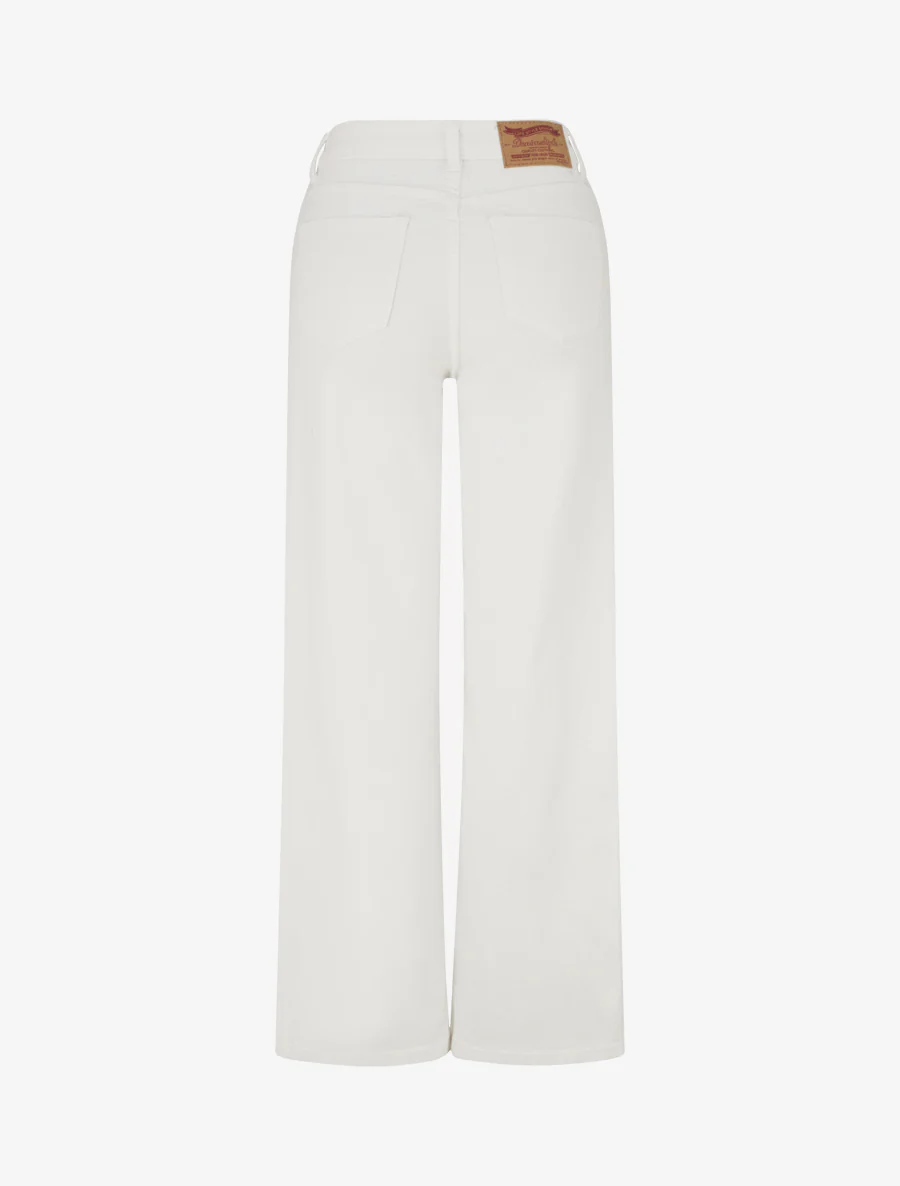 Jean met wijde pijpen en hoge taille - Ecru - Image 2