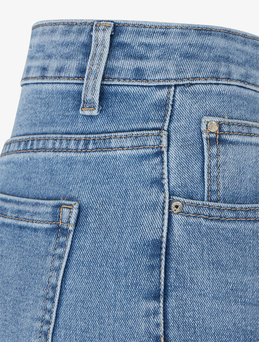 Jean met wijde pijpen in verwassen look - Blauw - Image 3