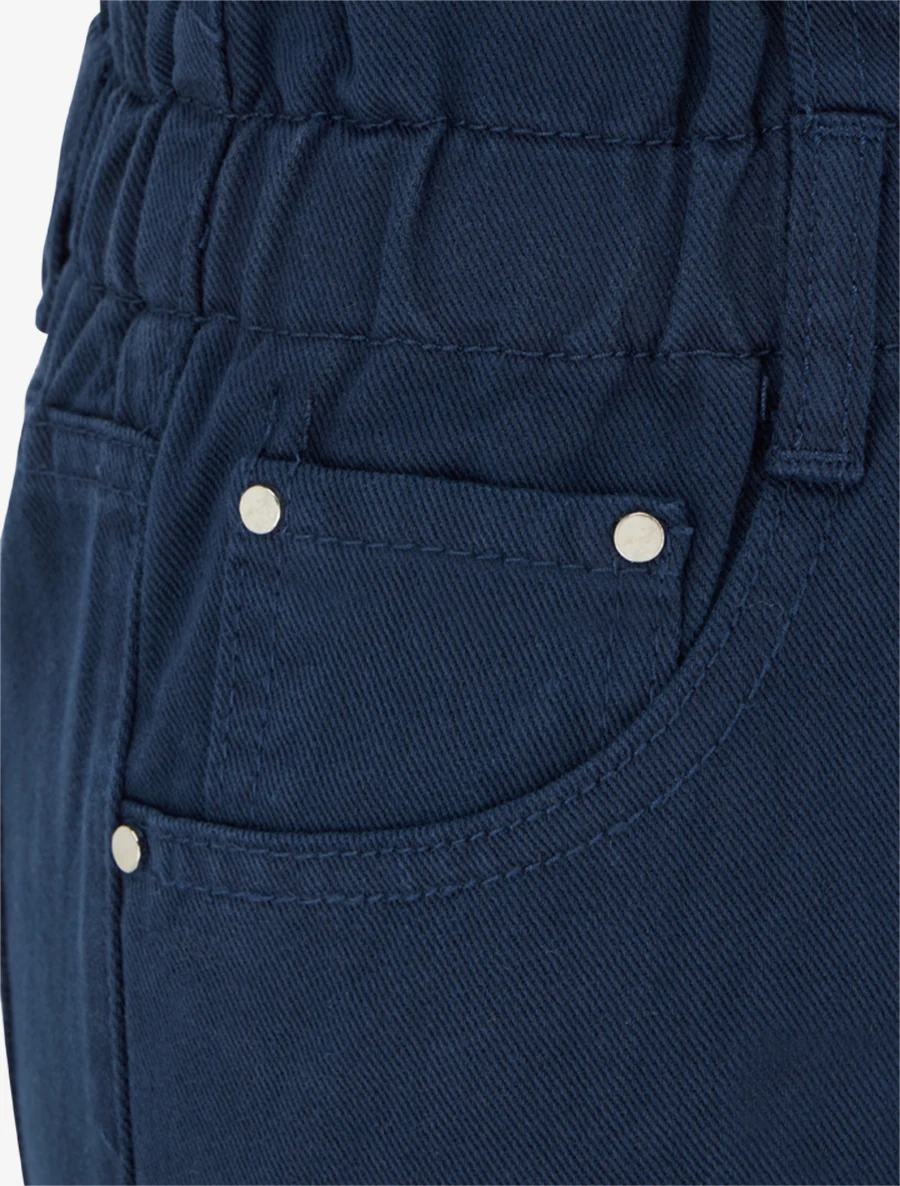Jean paperbag met hoge taille - Marine - Image 3