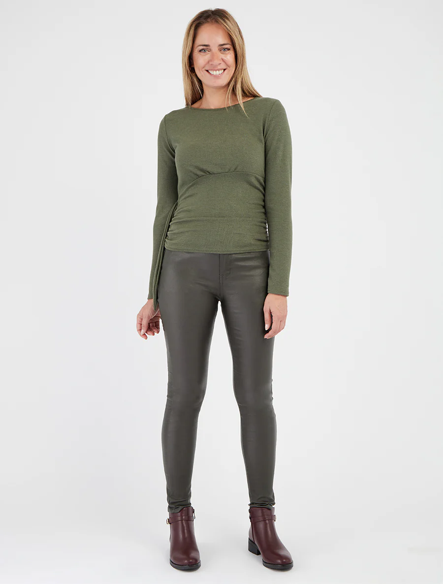Jean push up coating - Kaki - Image 4